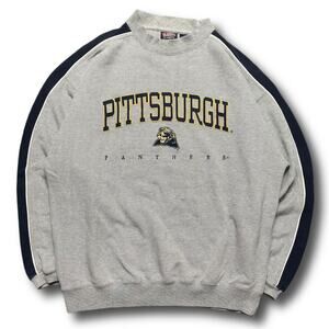NCAA Pittsburgh Panthers Y2K Vintage Gray College Sweatshirt